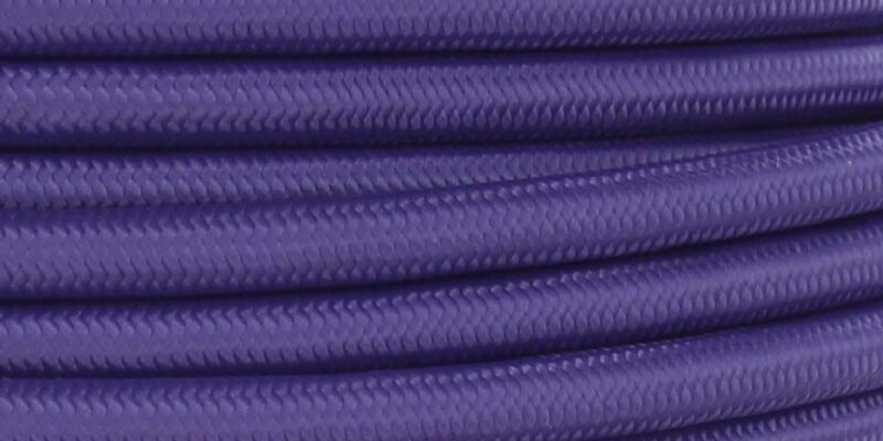 18/3 SJT-B PURPLE NYLON FABRIC CLOTH COVERED LAMP AND LIGHTING WIRE