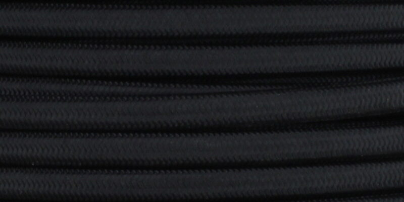 18/2 SPT2-B BLACK NYLON FABRIC CLOTH COVERED LAMP AND LIGHTING WIRE