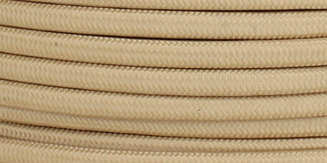 18/2 SPT2-B SPUN GOLD NYLON FABRIC CLOTH COVERED LAMP AND LIGHTING WIRE